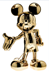 Mickey Welcome Chromed Gold by Leblon Delienne - Limited Edition Sculpture sized 15x24 inches. Available from Whitewall Galleries